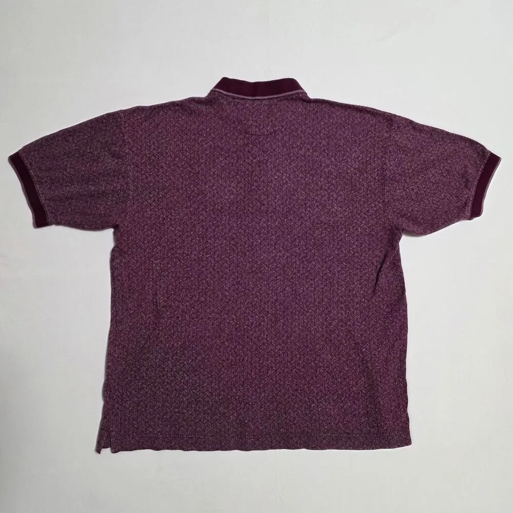Vintage Vesi Sportswear Virginia Tech Hokies Chevron Knit Polo Shirt men's XL